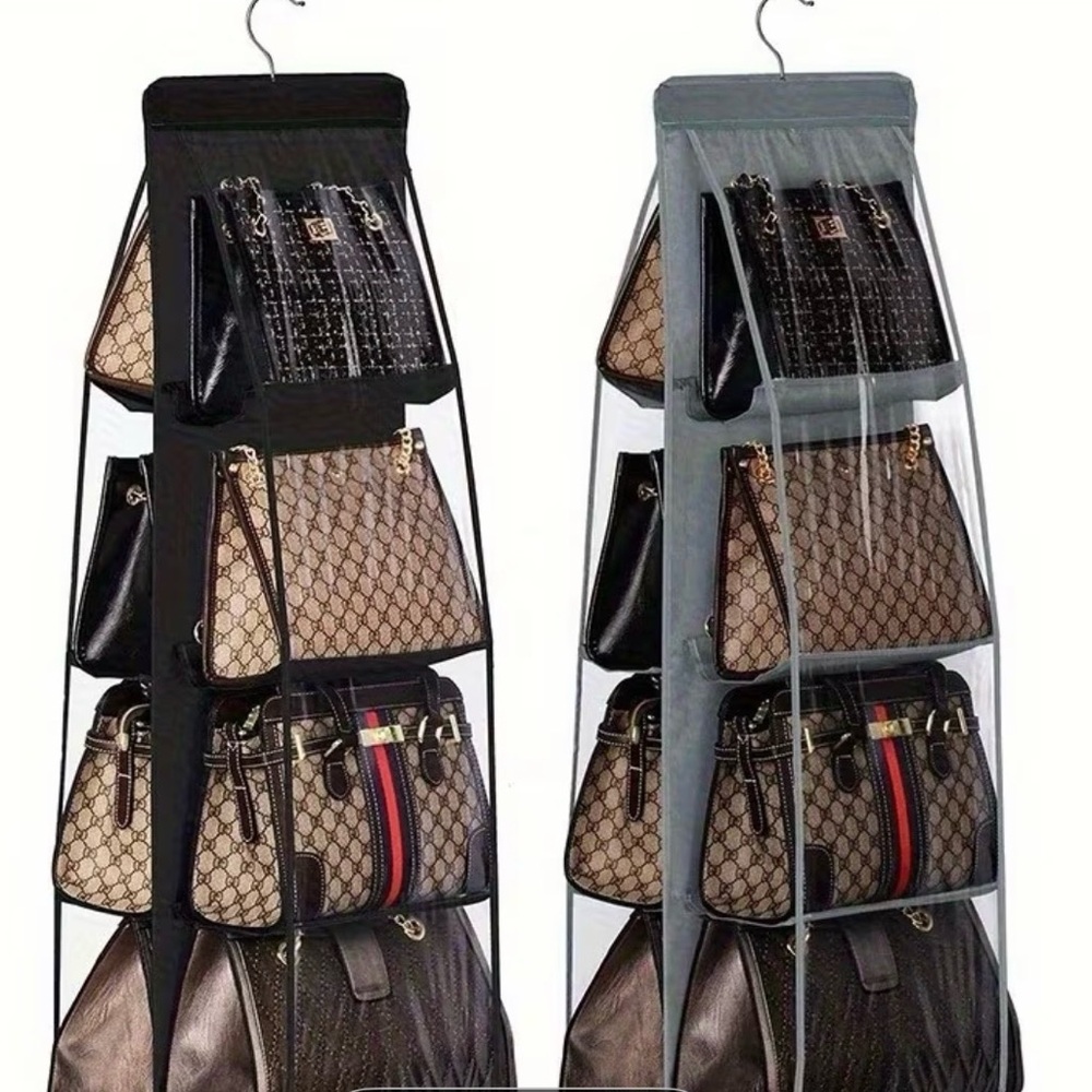 Hanging Handbag Organizer - Black